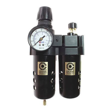 3/4x22 F/R & Lubricator with Auto Drain, Gauge A7224