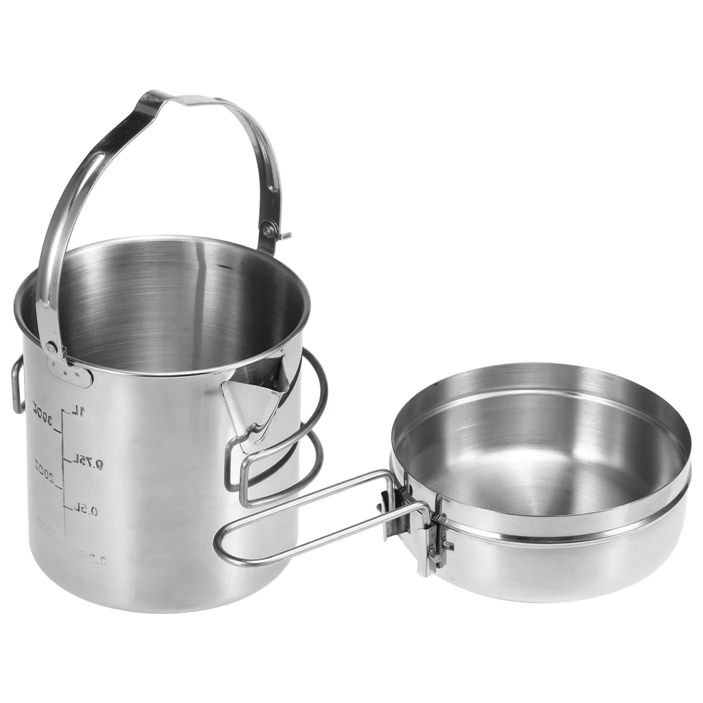 Stainless Steel Cooking Kettle 1L with Foldable Handle R378551