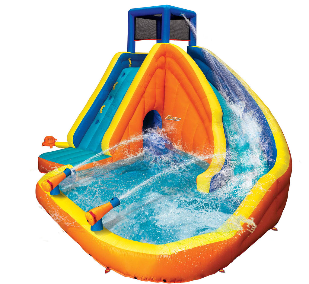 Inflatable Water Park Play Pool Slide with Water Cannons W7148