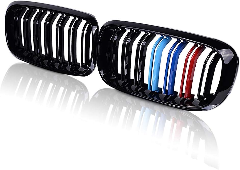 Glossy Black ABS Front Bumper Kidney Grille Grill B978