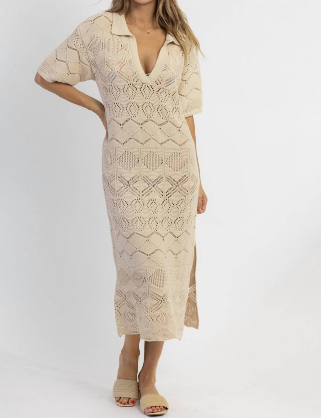 Crochet Midi Dress A973