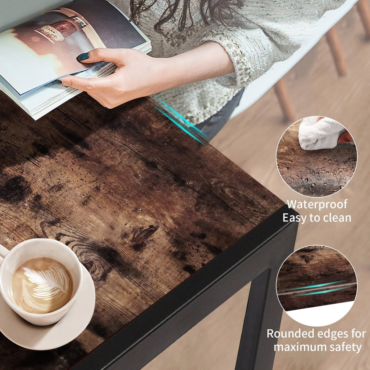 Rustic Folding Computer Desk B850567