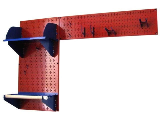 Red Pegboard Garden Tool Organizer Kit N762848