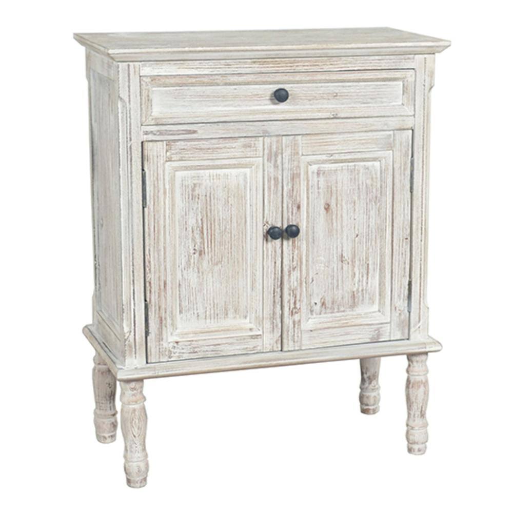 White Wood Accent Cabinet X87322