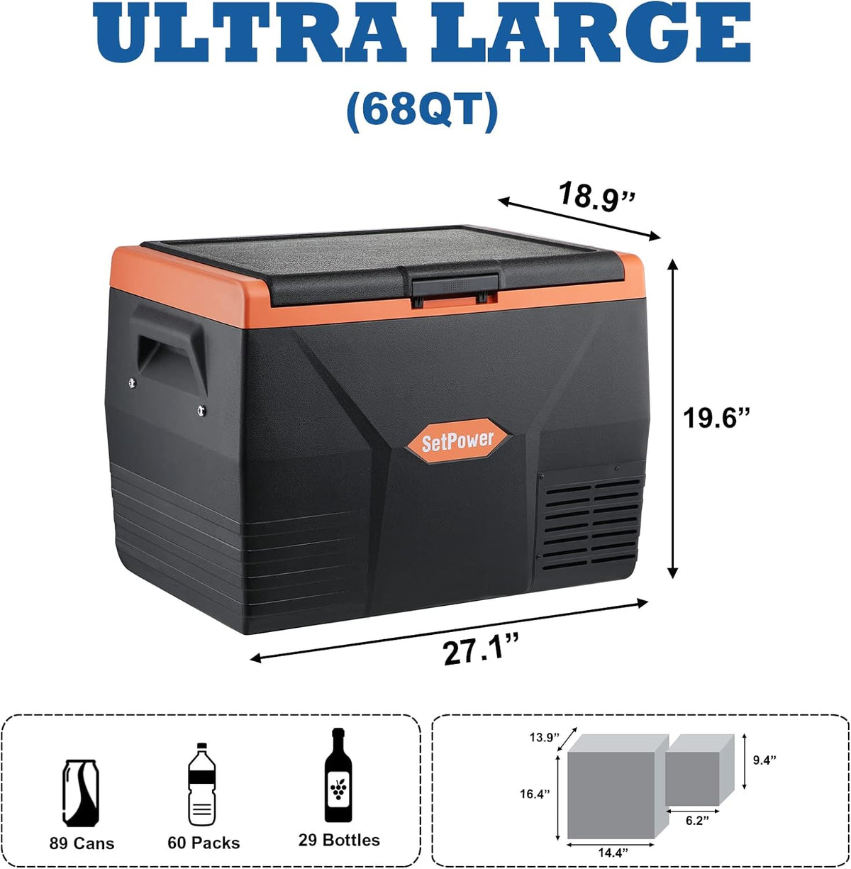 Portable Refrigerator Freezer Fridge Electric Cooler Y166