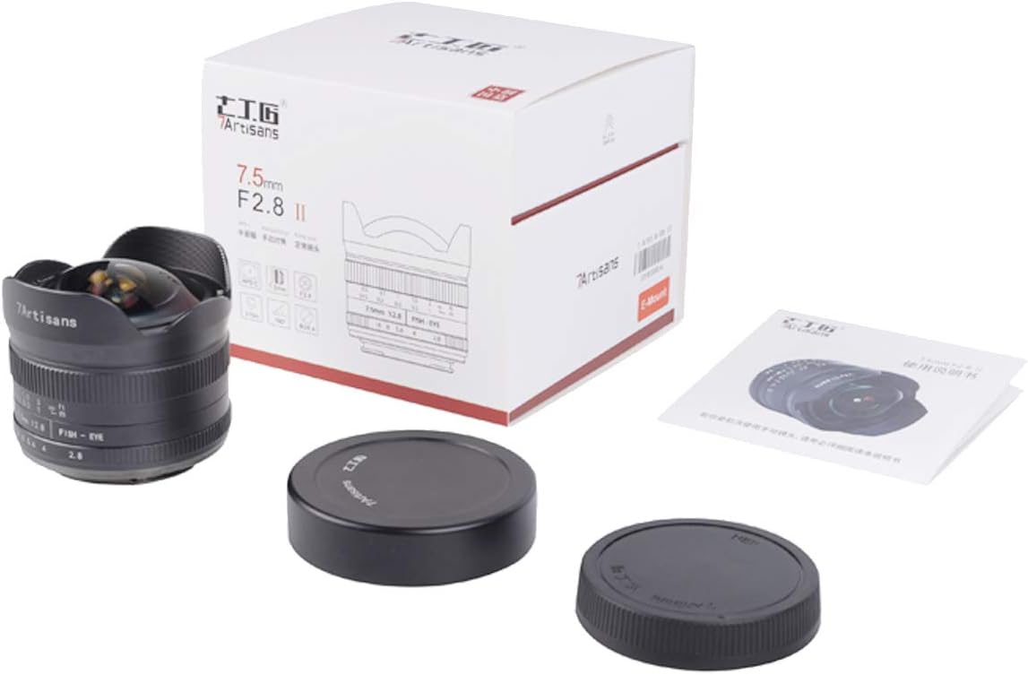 7.5mm F2.8 II Fisheye Lens APS-C 190° Ultra Wide Angle Manual Fixed Lens E733