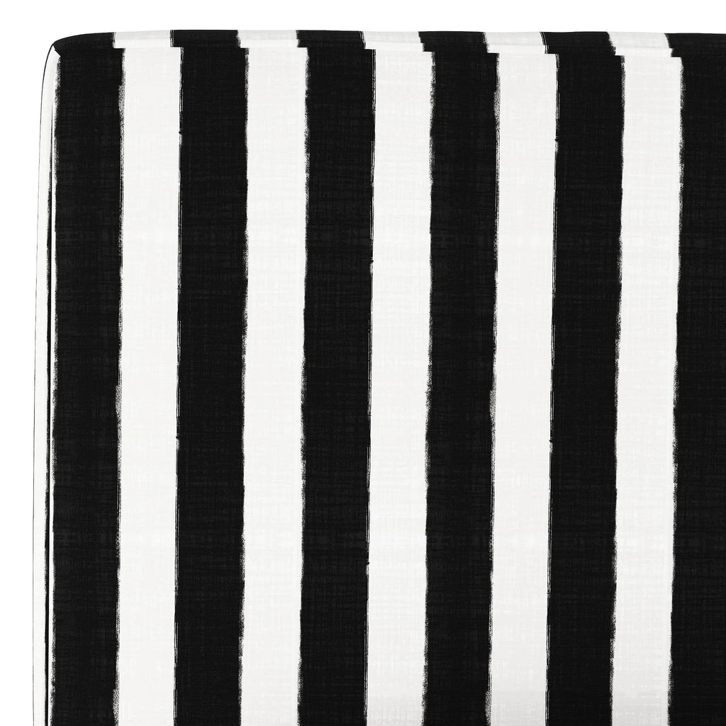 Box Seam Headboard Striped Black/White T57142