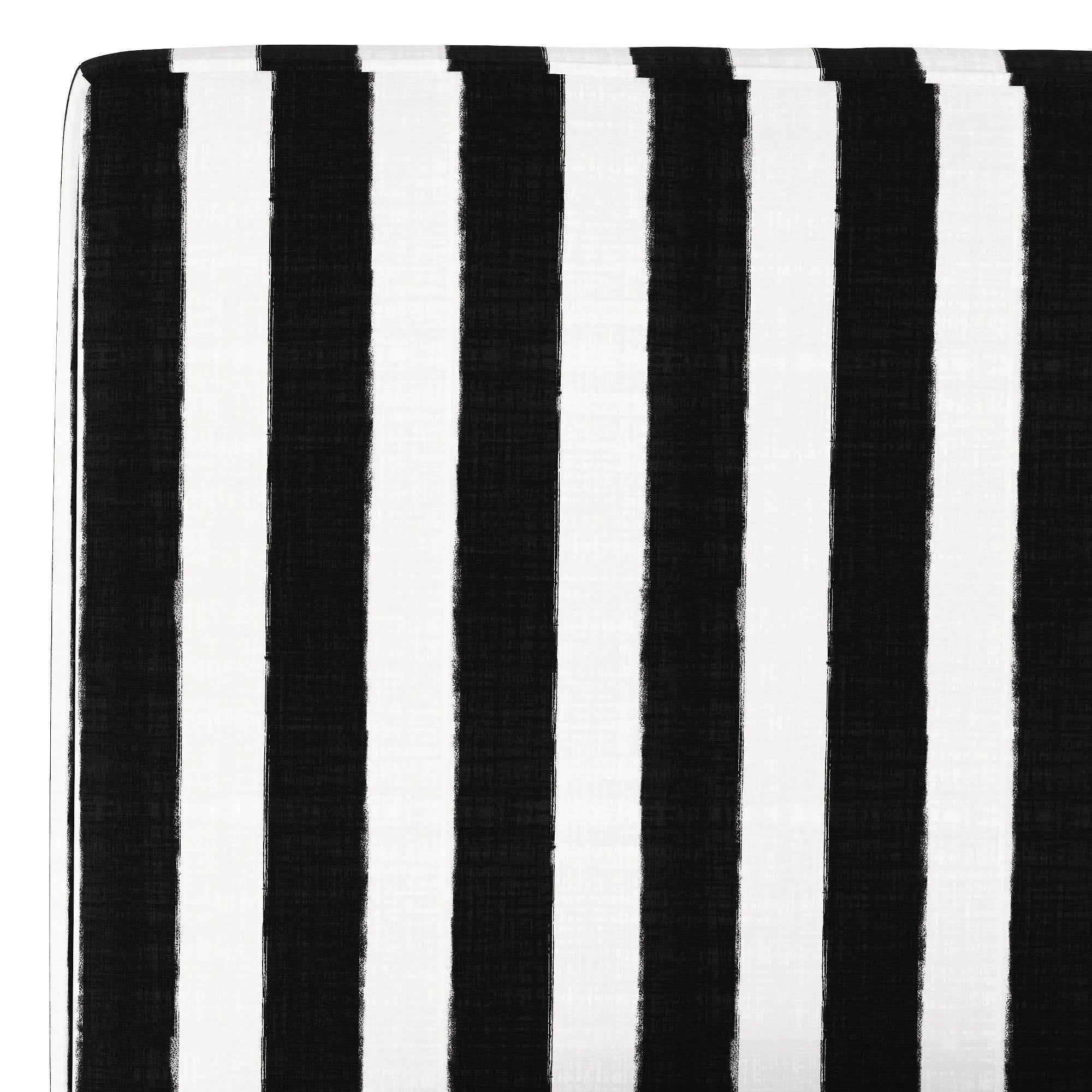 Box Seam Headboard Striped Black/White T57142