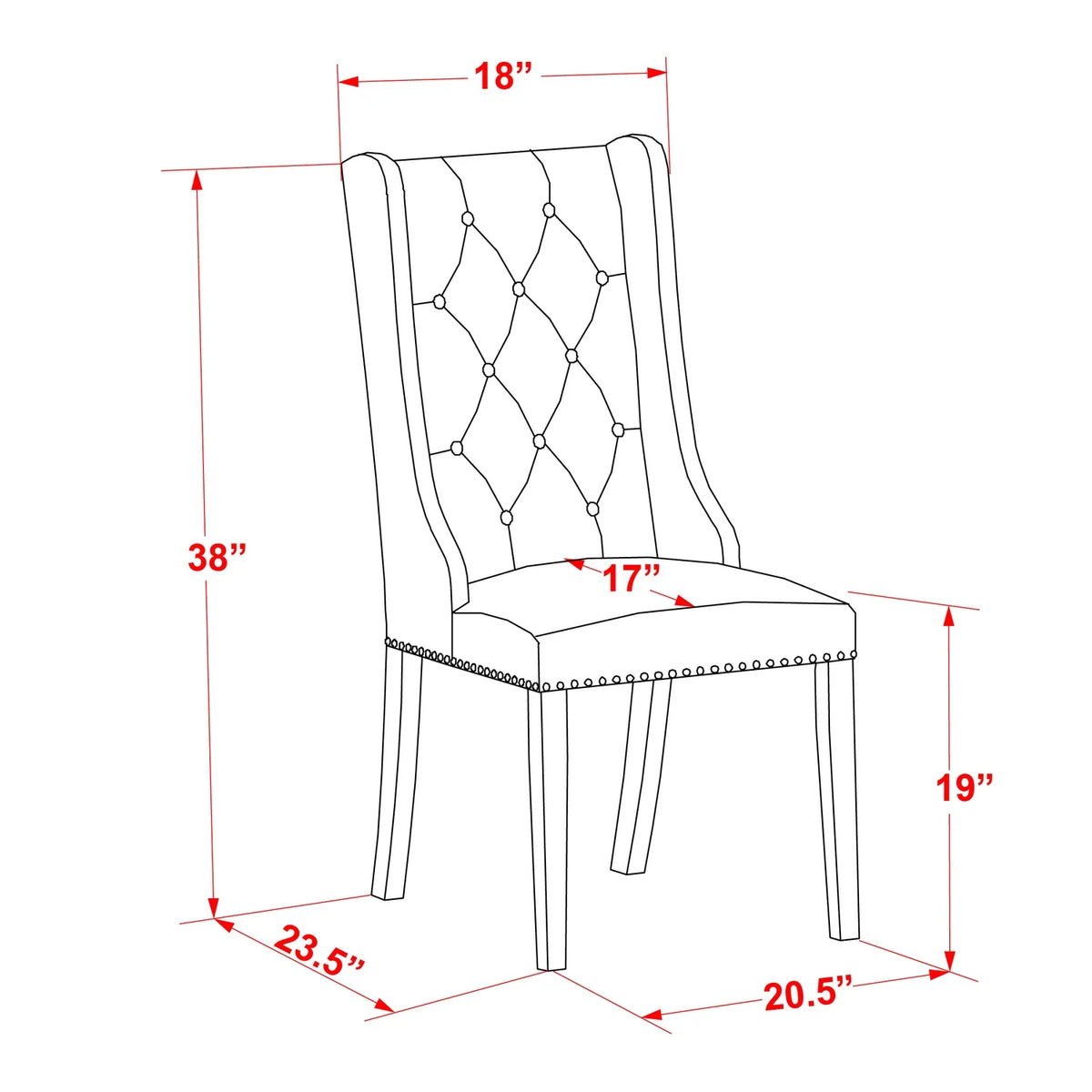 5-piece Wood Dining Table and Chair Set in Mahogany A93964