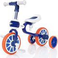 3 in 1 Baby Balance Bike Tricycle with Adjustable Seat Detachable Pedal, Blue Pack of 2 X279728