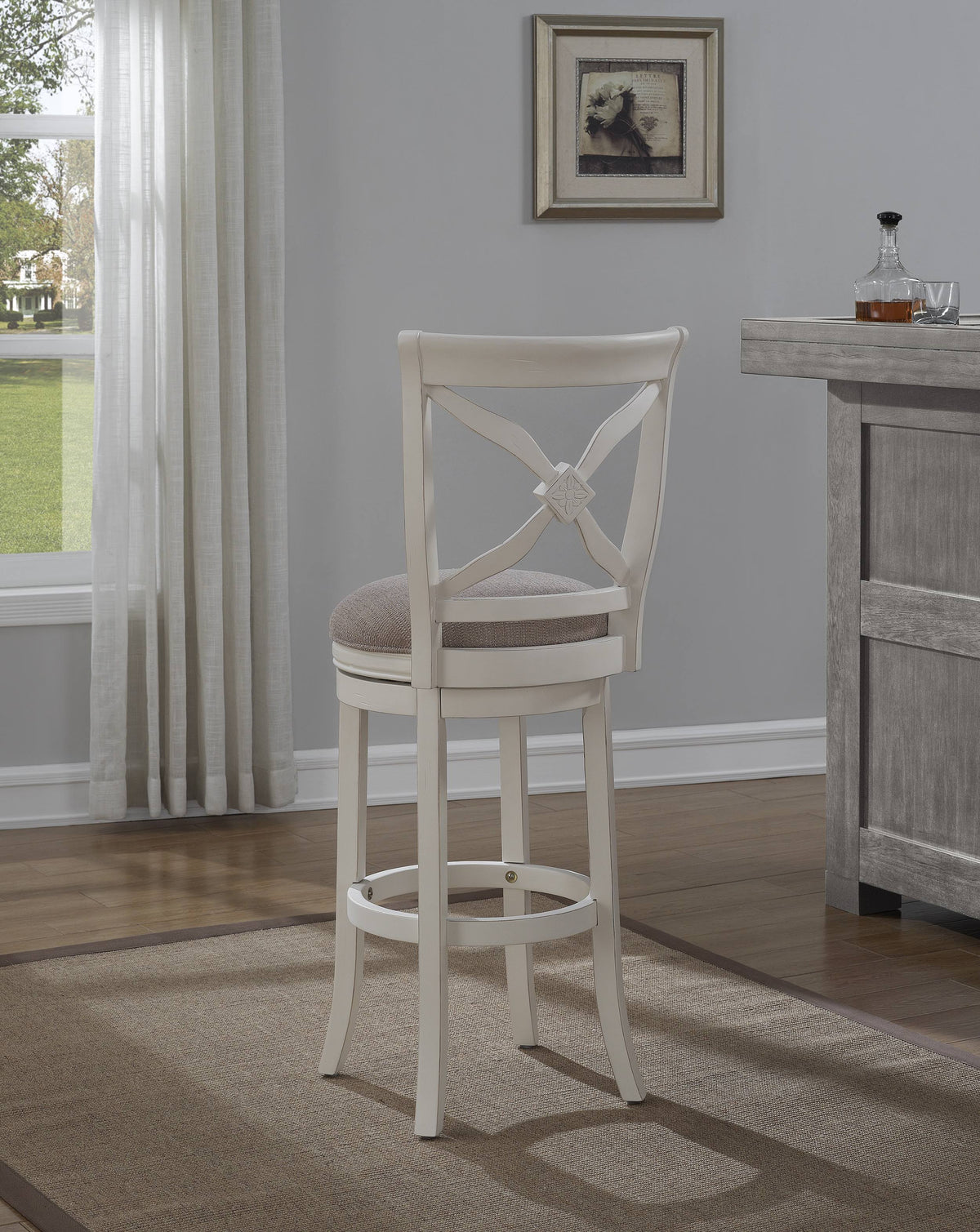 White Swivel Counter Stool U82840