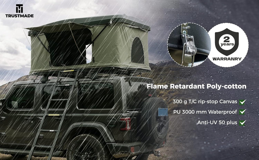 Black/Green Hardshell Rooftop Tent S749327