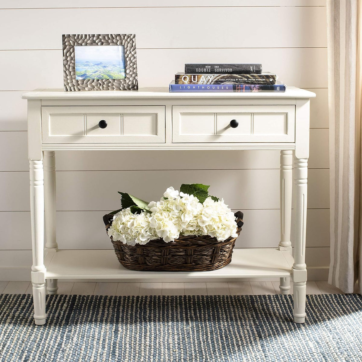 Dark Cherry 2-Drawer Console Table X338