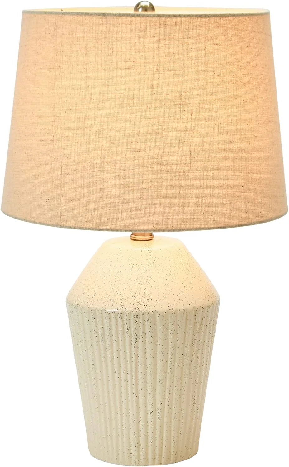 13" Round Stoneware Desk Lamp C418