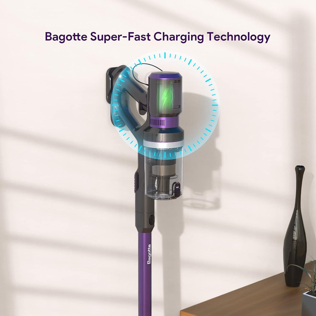 Cordless Stick Handheld Vacuum Cleaner 25Kpa 55min Runtime 3 Power Modes 400W Motor Lightweight J746200