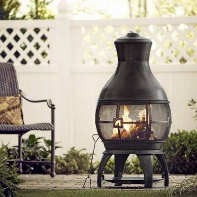 Cast Iron Wood Burning Chiminea Z2319