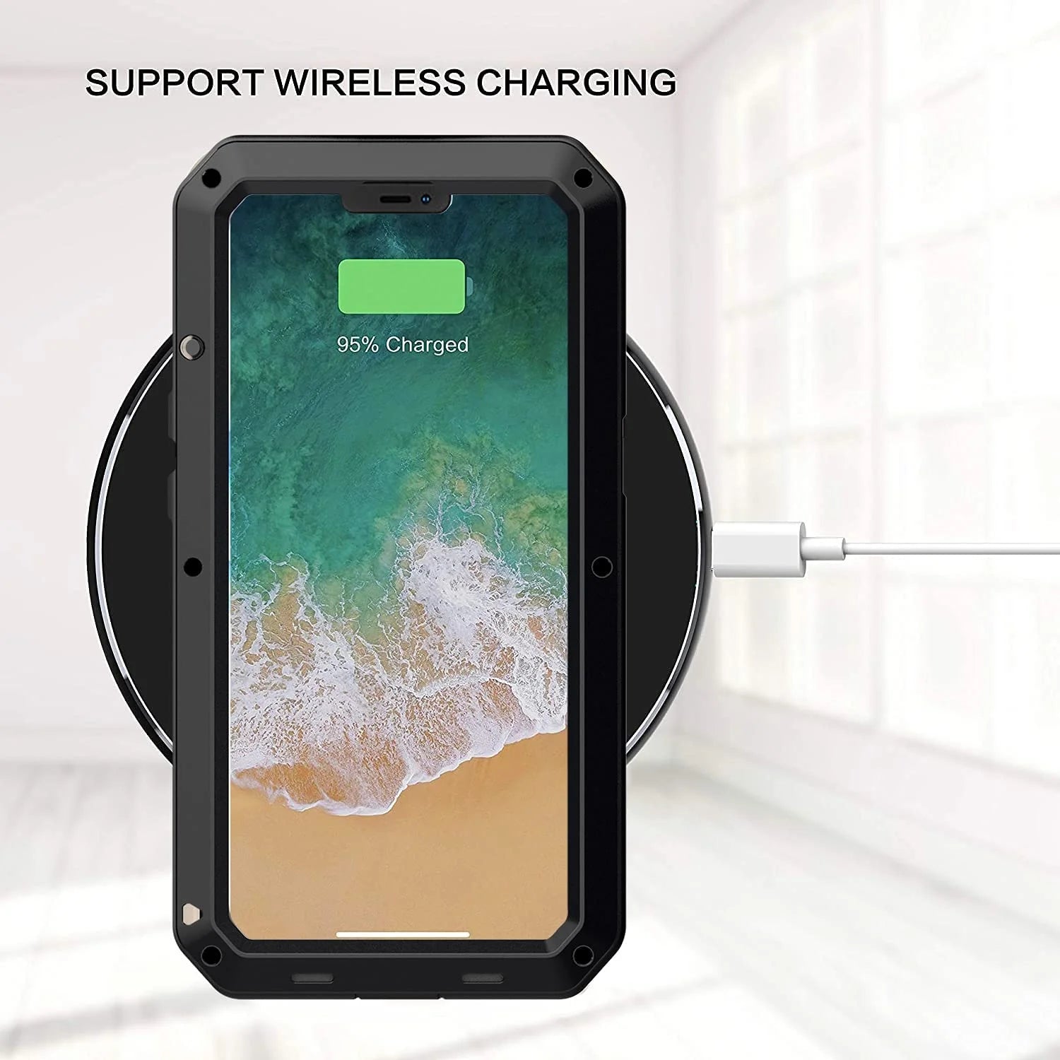 Black Aluminum Heavy Duty iPhone 13 Pro Max Case E915