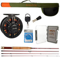 Fly Fishing Combo Kit Starter Fly Rod and Reel Outfit with Travel Case I575795