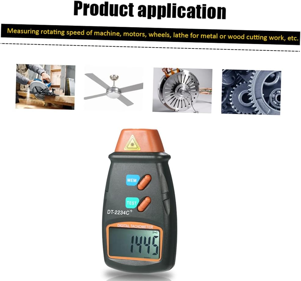 Digital Tachometer 2.5-99.999RPM Non-Contact RPM Gauge P437