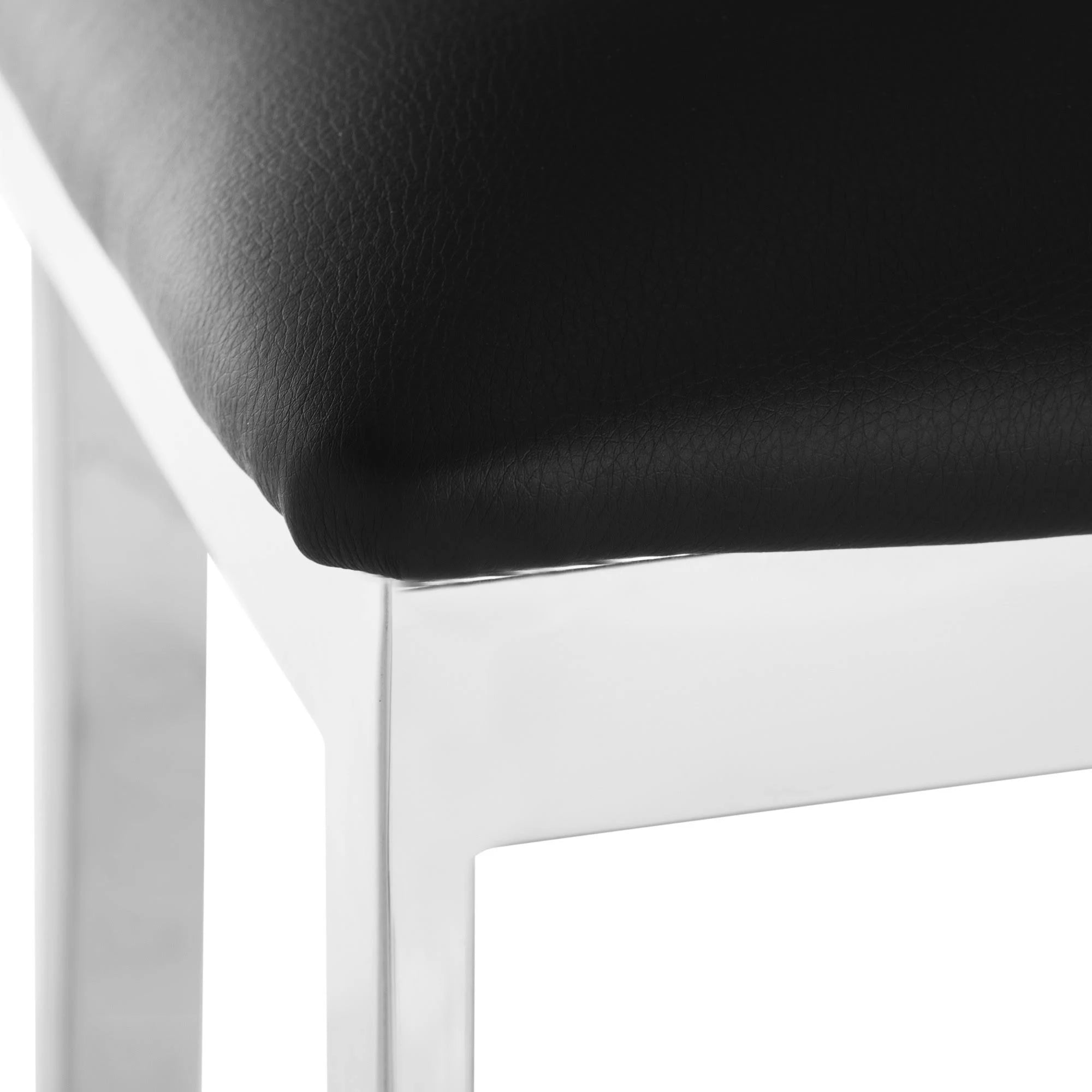 Stainless Steel Bar Stool Black O575154