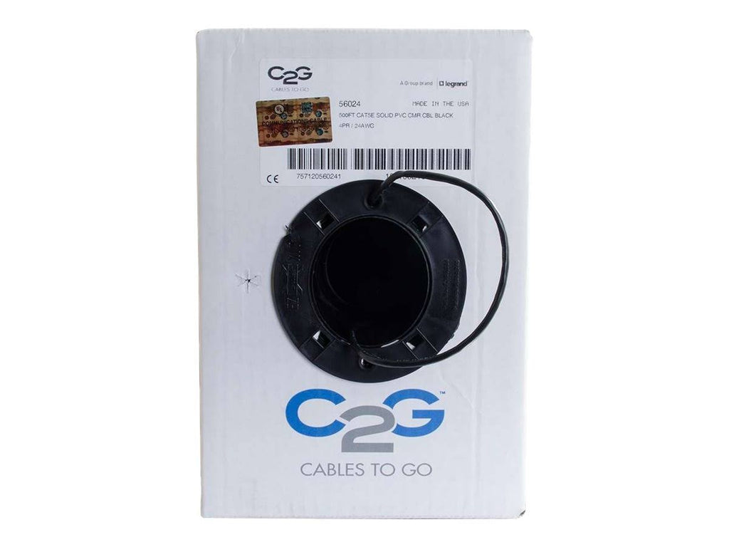 Bulk Cable CAT 5e UTP 499 ft Black Y9405