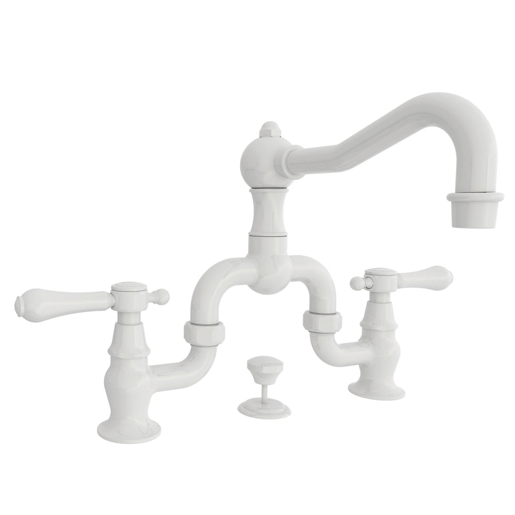 White Chesterfield Bridge Bathroom Faucet H47959