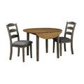 3 Piece Extendable Dining Set Brown Gray V9641