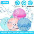 12 Pack Self-Sealing Silicone Water Balloons O261714