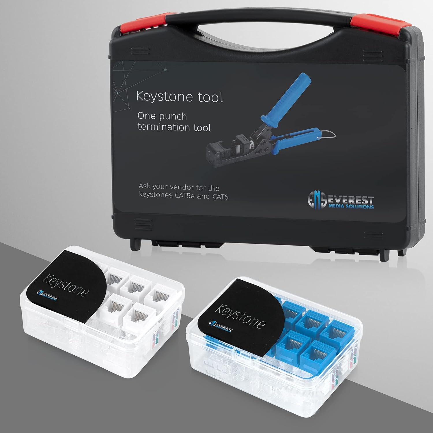 Speed Termination Tool Kit with 20 Cat6/5e Keystone Jacks I972919