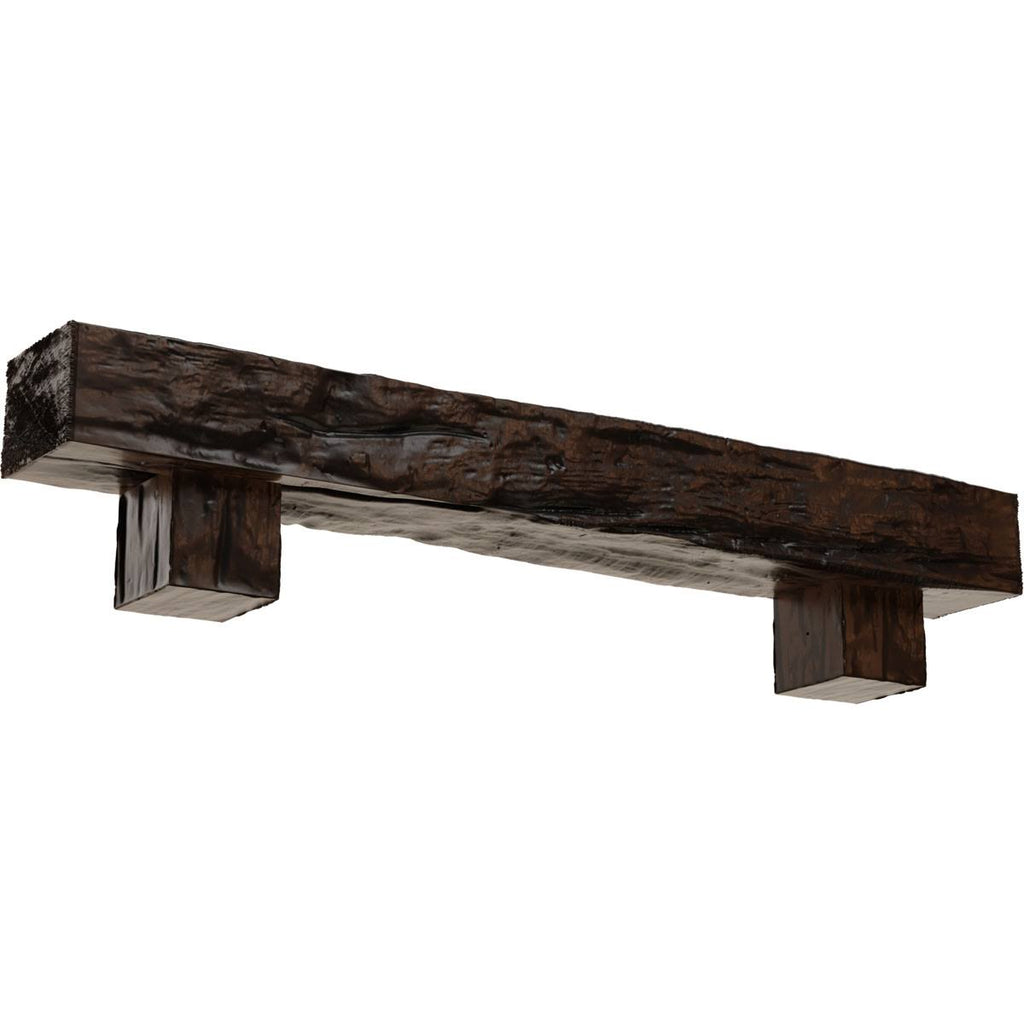 Riverwood Faux Wood Fireplace Mantel Kit with Alamo Corbels A63377