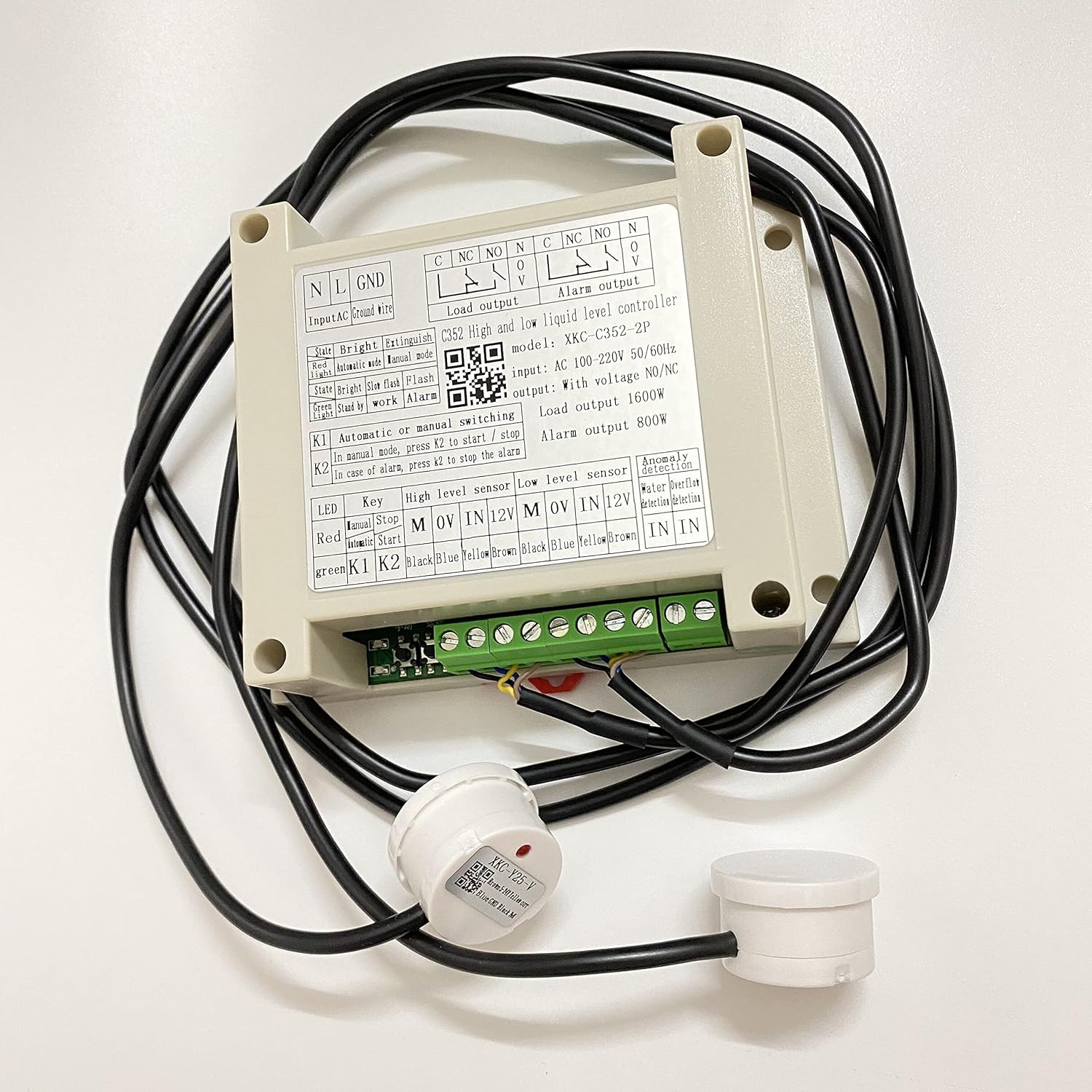 Automatic Water Level Controller with Two Non Contact Sensors 1 Meter Cable H874467