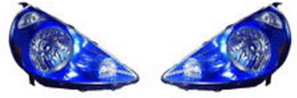 Pair Vivid Blue Headlight Assembly for Honda Fit 2007 2008 B36778