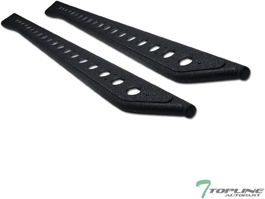 Textured Black Round Pattern Side Step Rail Nerf Bars Q5884