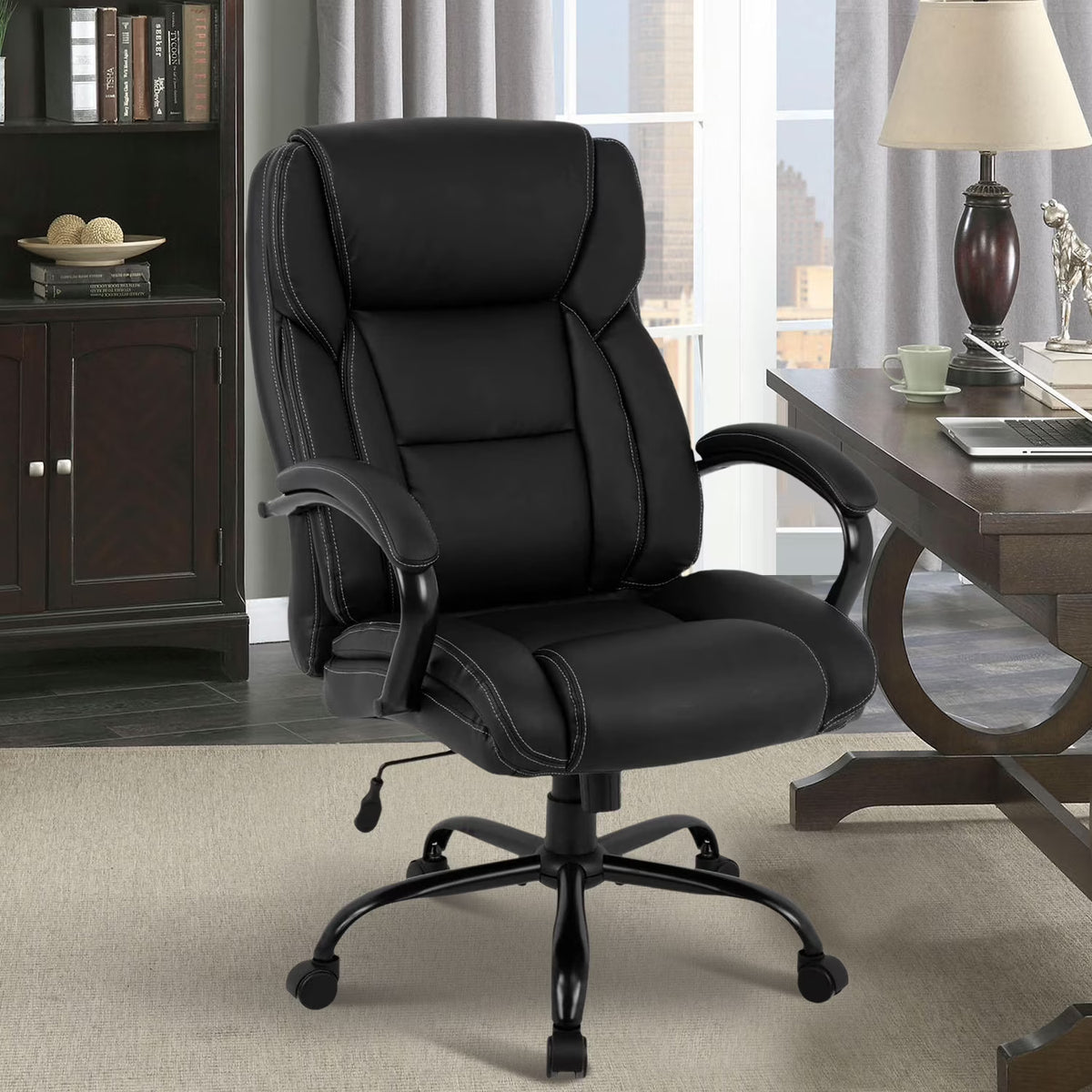 Black High Back PU Leather Executive Office Chair X264111