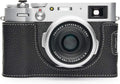 Black Leather Half Camera Case Bag Cover with Hand Strap G9060