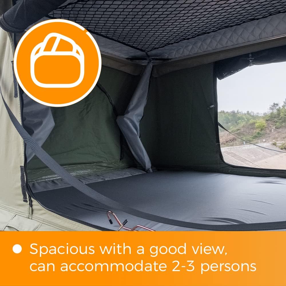 Black/Green Hardshell Rooftop Tent S749327