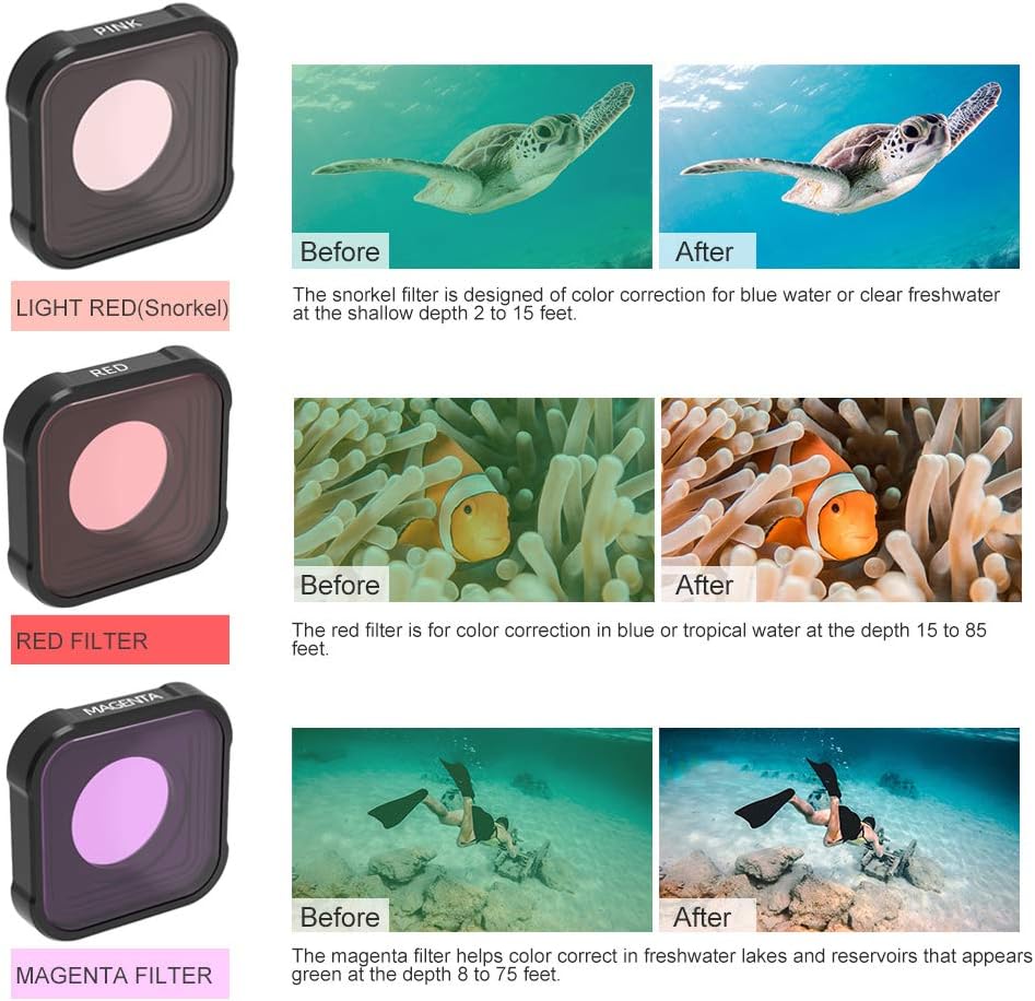 Red/Pink/Magenta Filter for GoPro Hero 10 9 Black E29224