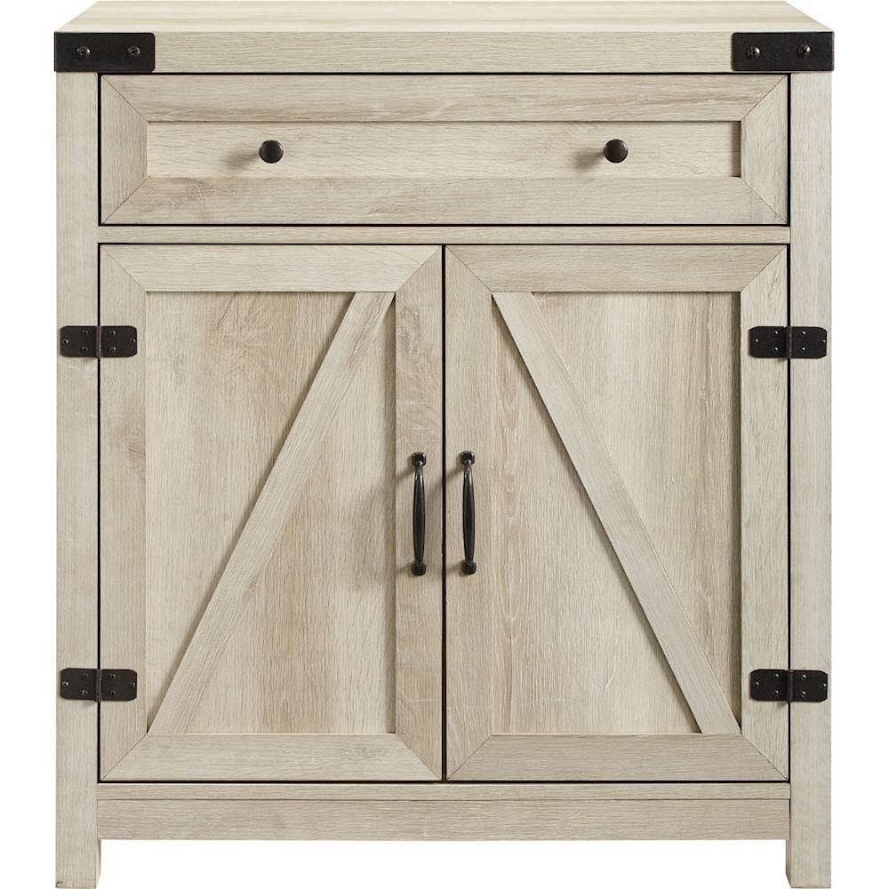 White Oak Barn Door Accent Cabinet K7034
