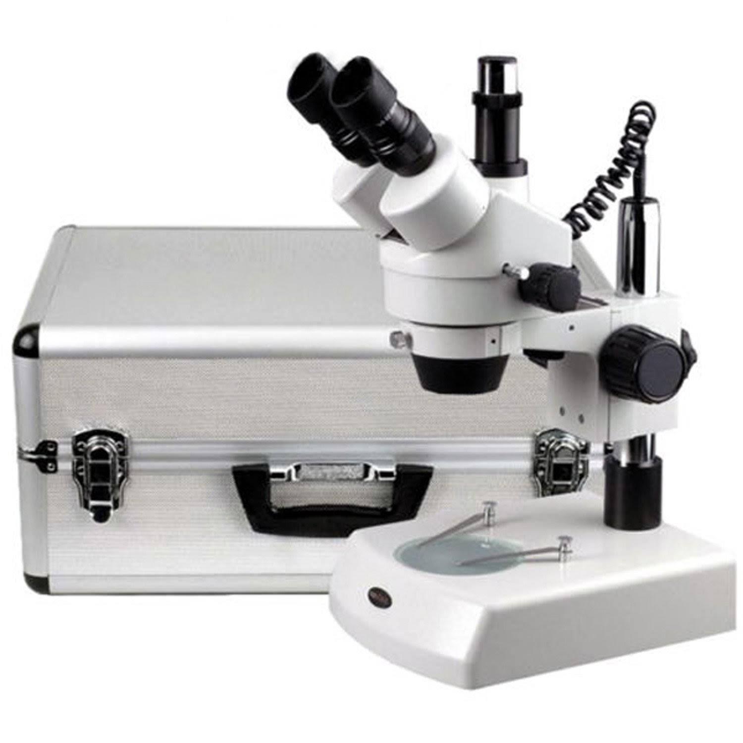 Trinocular Stereo Zoom Microscope with Aluminum Carrying Case Q4587