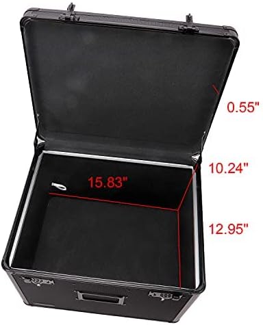 Locking File Storage Chest, Tactical Black, 16.5 x 13.5 x 12 inches B624506