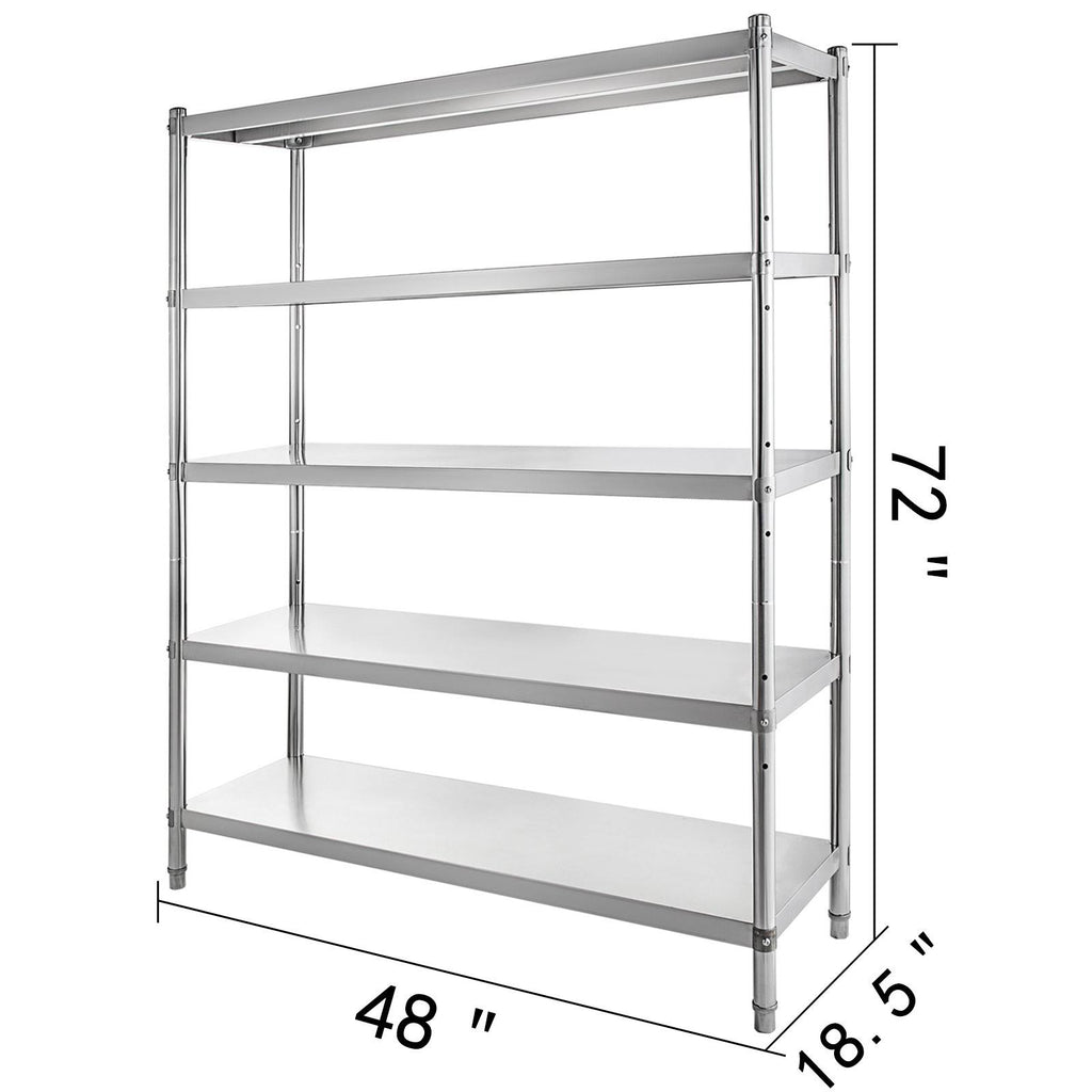 Stainless Steel Kitchen Shelving Unit 48x72 inch N576830