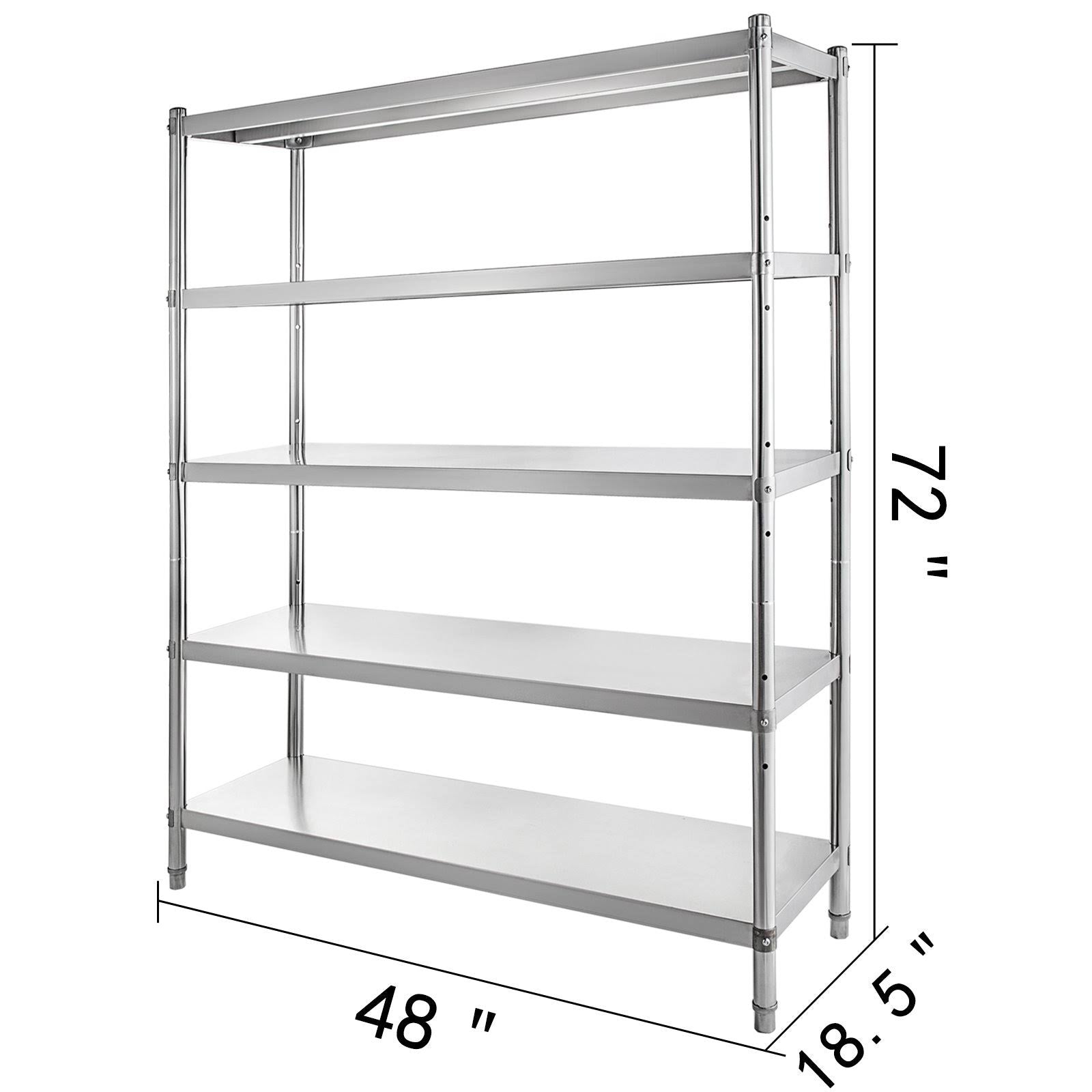 Stainless Steel Kitchen Shelving Unit 48x72 inch N576830