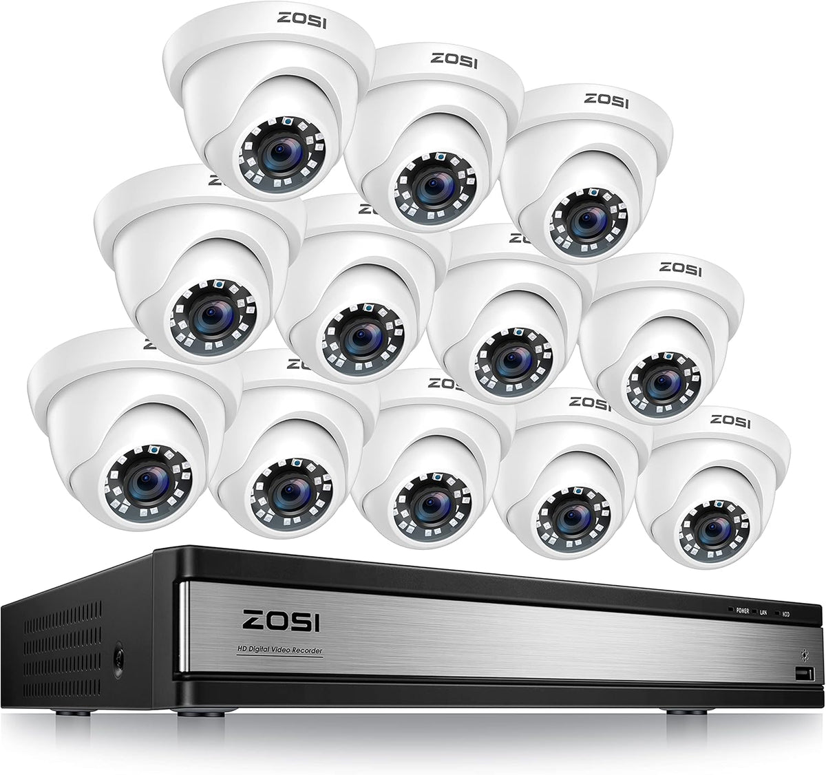 4 Pack 2MP 1080p HD-TVI Dome Security Camera A493110