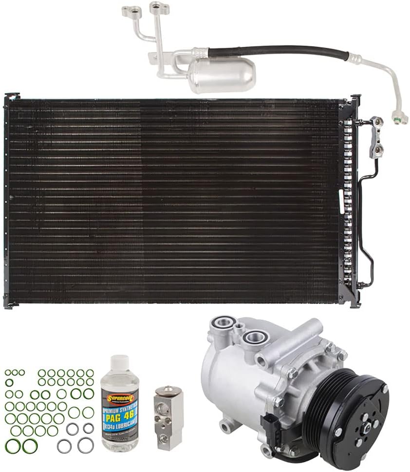 A/C Kit with Compressor Condenser and Drier for Ford Expedition and Lincoln Navigator 2005 2006 with Rear AC M76618