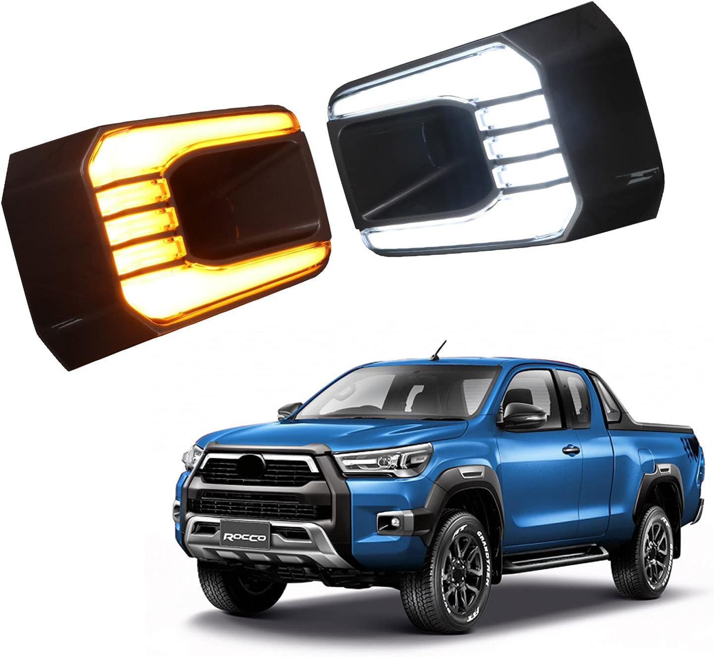 LED Daytime Running Light 6000K Front Bumper DRL Turn Signals G958