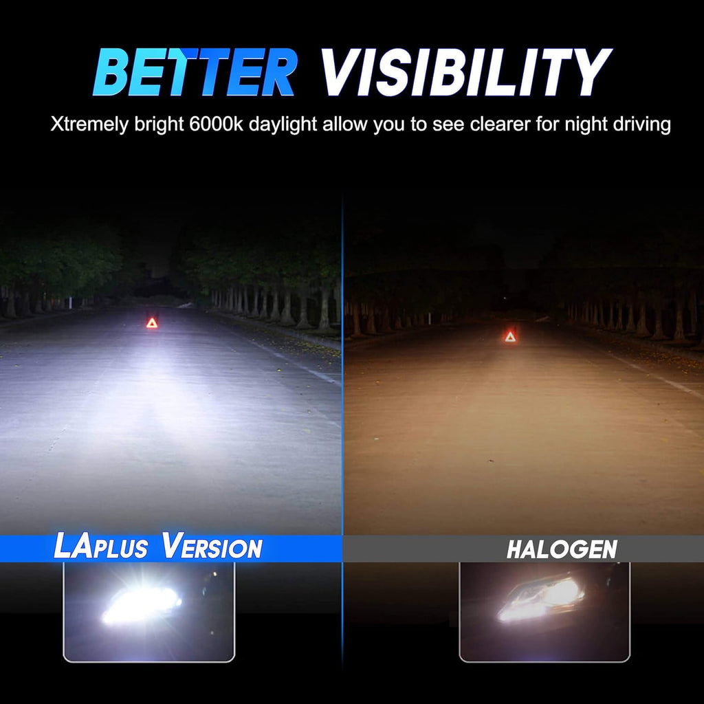 H13/9008 LED Bulbs Fog Light Combo Kits 12000LM 6000K White, Pack of 4 Y458