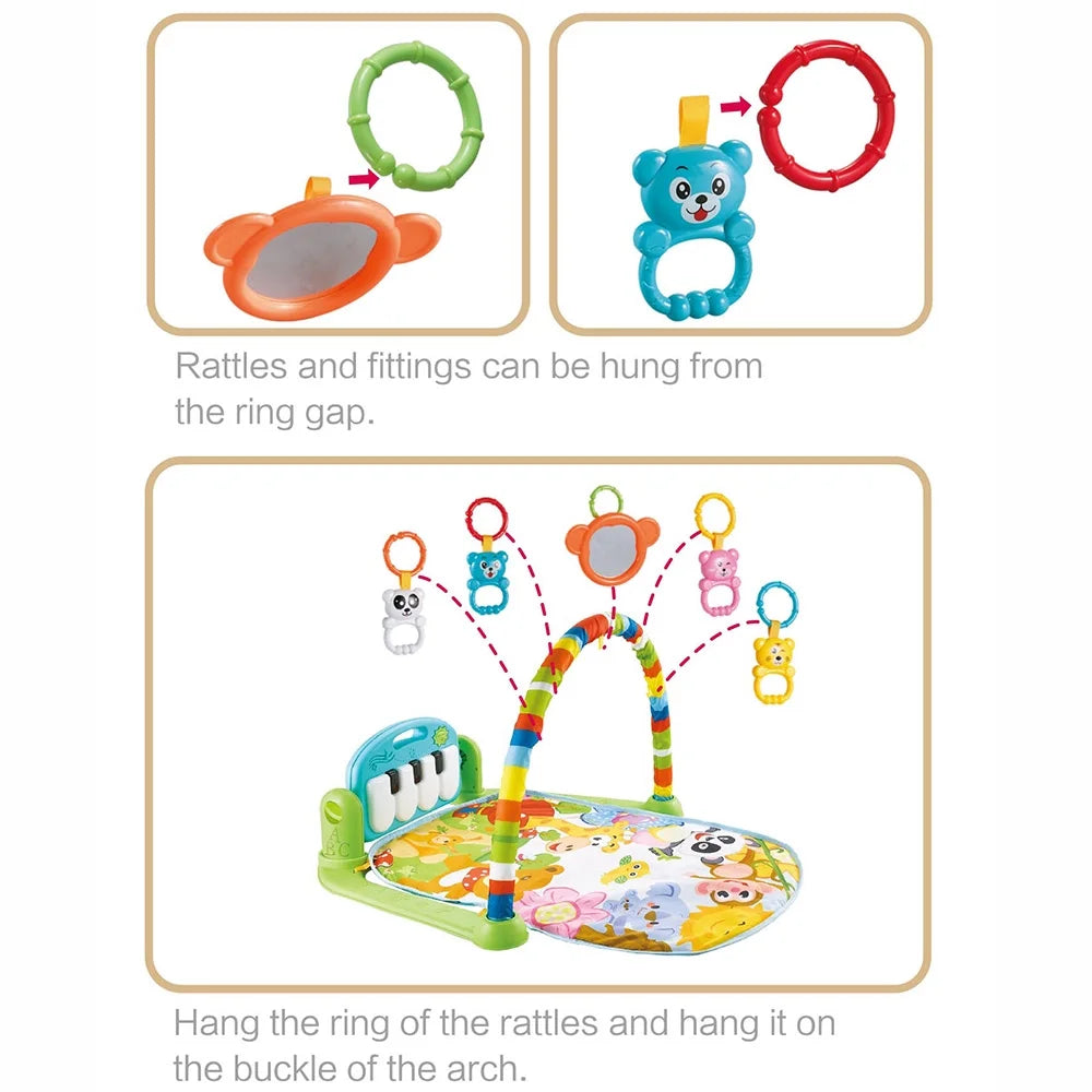 Playmat Kick and Play Piano Gym with Music Hanging Mirror M89862