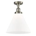 Brushed Satin Nickel Cone Semi-Flush Mount Light Y281910