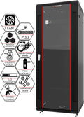 18U Wall Mount Server Rack 19 Inch Locking Network Cabinet O147