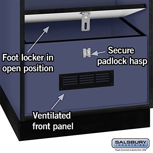 Blue 18-Inch Wood Locker W490212